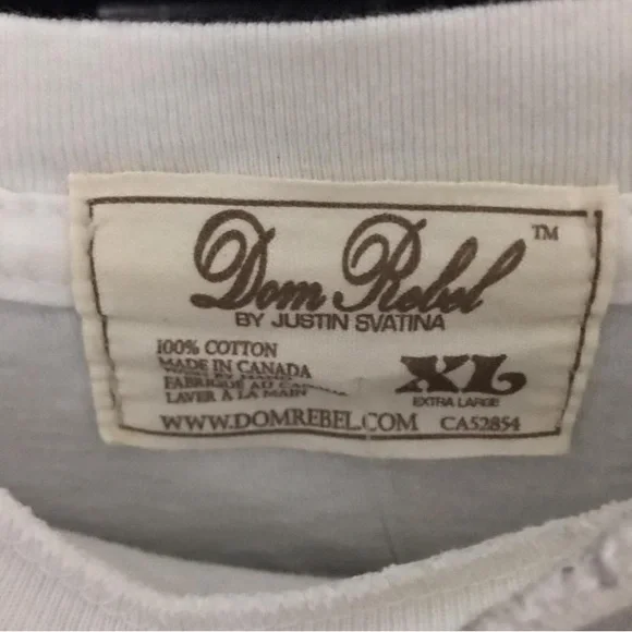 Vintage Dom Rebel The Art Gallery “Skull Cross” T-shirt NWT - Picture 4 of 4